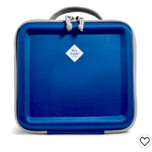 “Trekker”Fit & Fresh Crush Resistant Molded EVA cased Lunch Bag, Blue Lunchbox